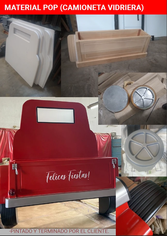 Vista del exhibidor camioneta vidriera